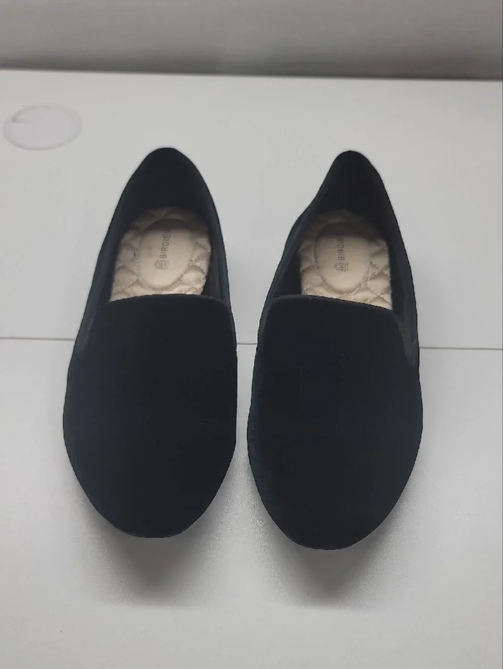 Birdies The Starling Black Velvet Slip-On Loafers Size 6.5